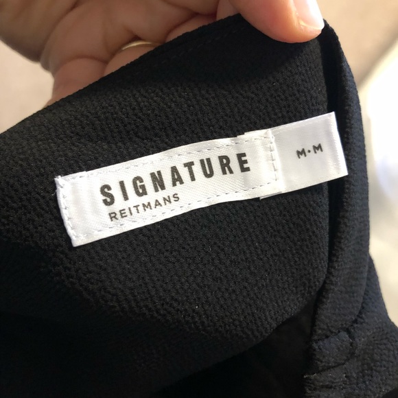 Reitmans Black Long Sleeve Blouse, Cut-Out Back, with Bow Detail, Size M. NWOT. - Picture 3 of 5